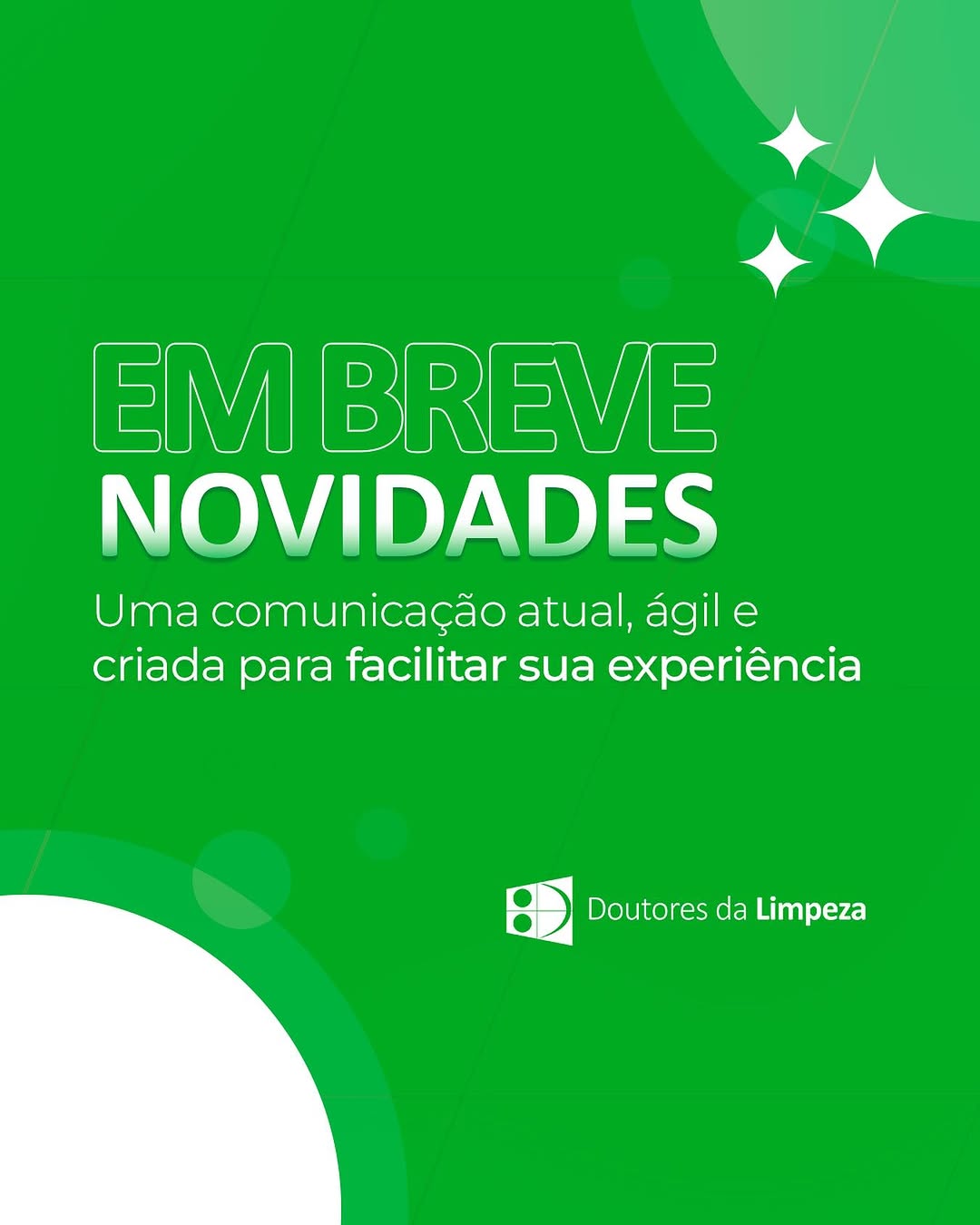 A @doutoresdalimpeza segue entregando serviços de excelência, fortalecendo relações, ampliando resultados e expandindo sua atuação.
Em breve, teremos novidades.

Estamos trabalhando em uma comunicação atual, ágil e criada para facilitar a sua experiência.

#grupodoutores #facilities #doutoresdalimpeza #limpeza