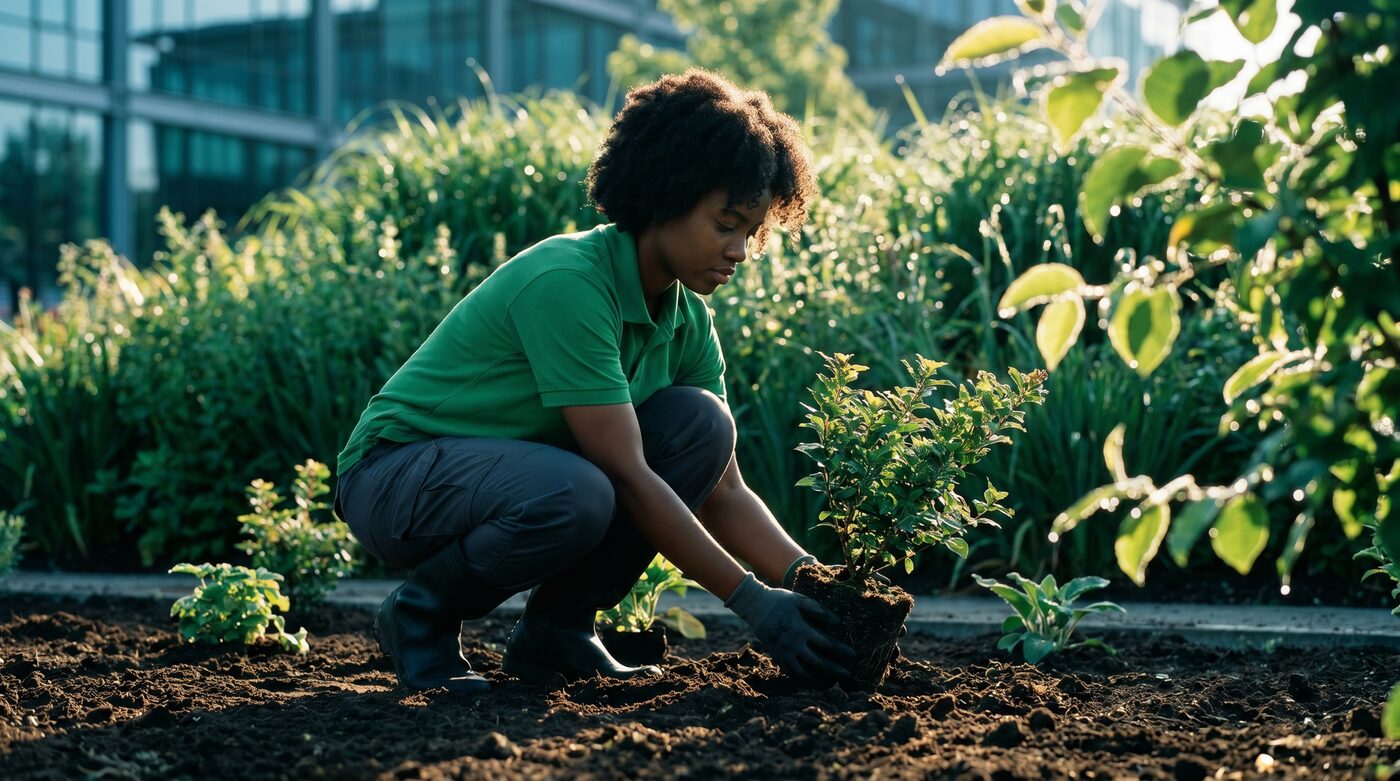 Equipe de jardinagem e áreas verdes da Doutores